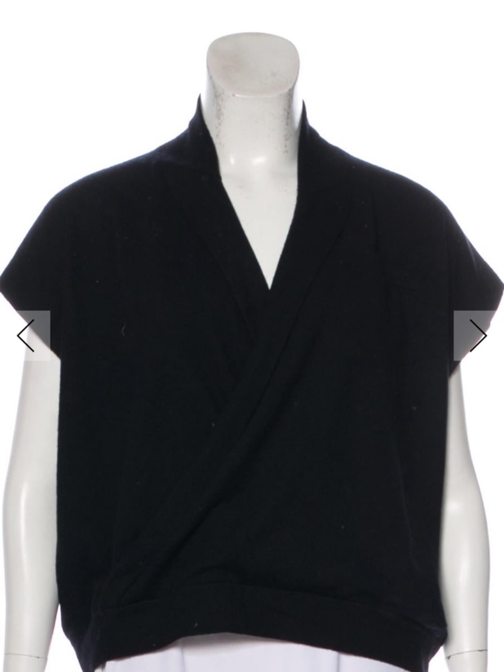 Brunello Cucinelli Cashmere Wrap-Style Short Sleeve Sweater